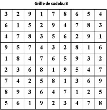 Sudoku Primaire Niveau 2 Grille 8 Tete A Modeler