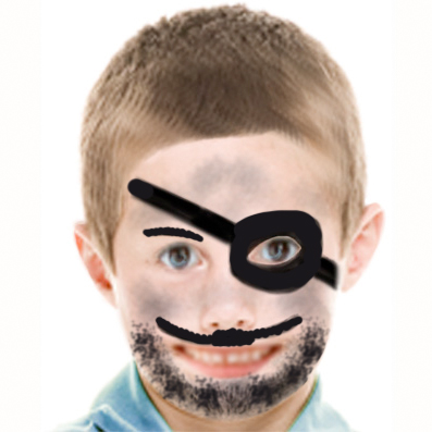 Déguisement de pirate avec un maquillage