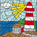 La mer : Coloriage numéroté