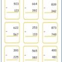 Exercices de soustractions pour les enfants du cycle 3 primaire : CE2 - CM1 - CM2