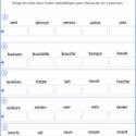 Exercice vocabulaire CP - L'alphabet