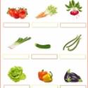 Exercice vocabulaire CP - légumes