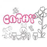 Cathy, coloriages Cathy