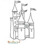 Coloriage châteaux de prince et princesse