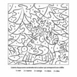 Jeu de coloriage numéroté : l'hiver
