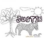 Justin, coloriages Justin