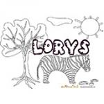 Lorys, coloriages Lorys