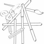 Coloriage fournitures scolaires