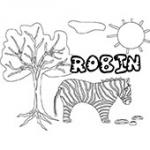 Robin, coloriages Robin