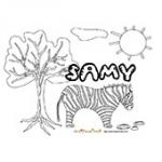 Samy, coloriages Samy