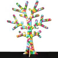 Arbre porte-bagues décoré aux feutres