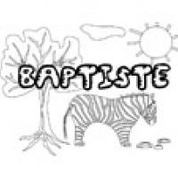 Baptiste, coloriages Baptiste