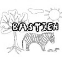 Bastien, coloriages Bastien