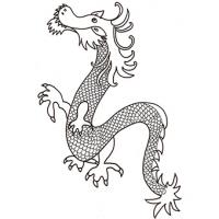 Coloriage dragon du nouvel an chinois