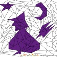 Jeux de coloriage géométrique : Halloween
