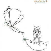 Coloriages Poucette