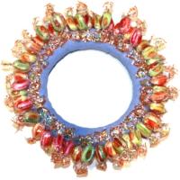 Couronne de Noël décorée de bonbons