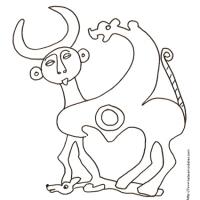 Dessin art antique à colorier
