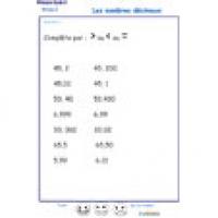 Exercices De Maths Sur Les Nombres Decimaux Cm2