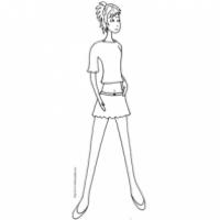 Coloriage fille junior