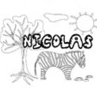 Nicolas, coloriages Nicolas