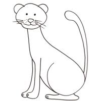 Coloriage félin : panthère