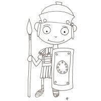 Coloriage d'un romain