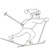 dessin 'un skieur