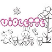 Violette, coloriages Violette
