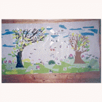 Bricolage tableau de printemps