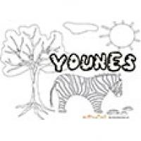 Younes, coloriages Younes