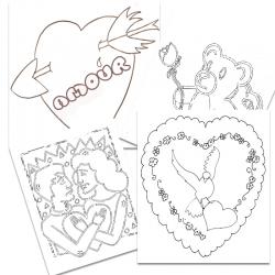 Amour, coloriage sur l'Amour