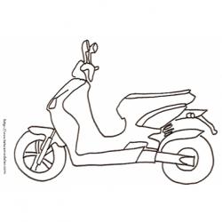 Coloriage d'un scooter