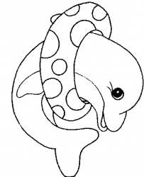 Coloriage dauphin #1
