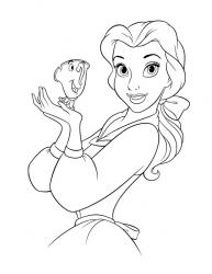 Coloriage La Belle et la bête #1
