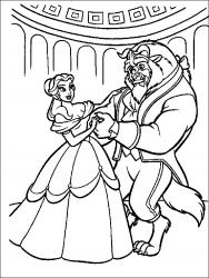 Coloriage La belle et la bête #2