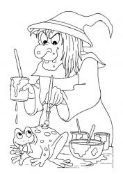 Coloriage sorcière #11