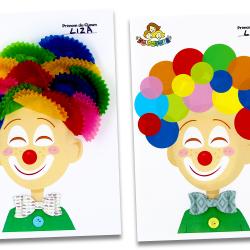On vous a préparé un joli Clown à imprimer qui permettra aux jeunes enfants de faire une activité de collage facile pour le Carnaval.
Nous mettons en avant 2 méthodes faciles pour créer les cheveux du clown :
en collant des caissettes