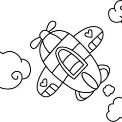 Avion 01 - motif à imprimer
