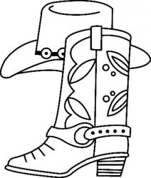 Botte et chapeau 01 - motif à imprimer