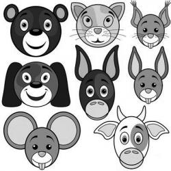 Des têtes d'animaux et imprimez gratuitement afin de pouvoir les colorier