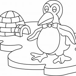 Pingouin 01 - motif à imprimer