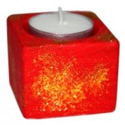 Bougeoirs de Noël en terre cuite