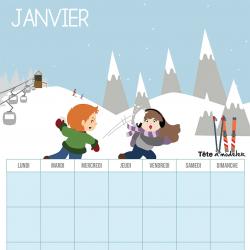 Retrouvez sur cette page le calendrier perpétuel du mois de janvier à télécharger et à imprimer gratuitement. Un joli calendrier illust...