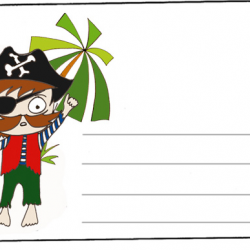 Cartes d'invitation d'anniversaire pirate