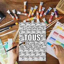 Une jolie carte gratuite à imprimer, colorier et à offrir au meilleur papa pour la fete des peres. Cette jolie carte pleine de cookies et d'amour sera un cadeau parfait pour la fete des peres avec un petit poeme inscrit a l'interieur.