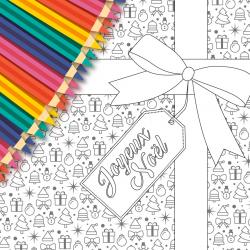 Une jolie carte gratuite à imprimer, à colorier, compléter et à offrir à sa famille pour Noel. Cette jolie carte sera un cadeau parfait pour Noël avec un petit poeme inscrit a l'interieur.