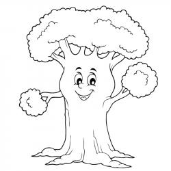 Un coloriage arbre pour tous les enfants qui aiment la nature et les arbres. Page 5