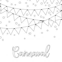 Voici le coloriage carnaval ! Un dessin à imprimer sur le thème du Carnaval et de mardi gras - Page 2