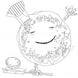 Voici le coloriage chandeleur ! Un dessin à imprimer sur le thème des crêpes et de la chandeleur - Page 4